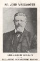 Election card for Mr John Wadsworth, Liberal-Labour candidate for the Hallamshire Parliamentary Division
