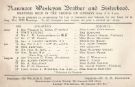 Meetings card for the Ranmoor Wesleyan Brother and Sisterhood (possibly Ranmoor Wesleyan Chapel, Ranmoor Road) 