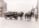 Horse drawn cart on High House Road, Hillsborough