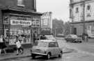 View from Empire Road showing (left) Jackson's mini market, No. 388 Abbeydale Road and (right) No. 387 A. and F. Drake Ltd., office furniture dealers (formerly the Abbeydale Cinema, mid 1970s View from Empire Road showing (left) Jackson's mini market, No. 388 Abbeydale Road and (right) No. 387 A. and F. Drake Ltd., office furniture dealers (formerly the Abbeydale Cinema, mid 1970s