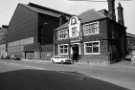 The White Hart Inn, No. 119 Worksop Road, Attercliffe with (left) Brown Bayleys Ltd., mid 1970s The White Hart Inn, No. 119 Worksop Road, Attercliffe with (left) Brown Bayleys Ltd., mid 1970s