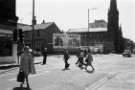 Junction of (foreground) Carver Street and (centre) Division Street showing (back right) St. Matthew C. of E. Church Junction of (foreground) Carver Street and (centre) Division Street showing (back right) St. Matthew C. of E. Church