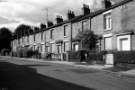 Row of boarded up terraced houses behind Ecclesall Road