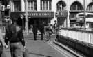 Fargate looking towards High Street showing (centre) Bradford and Bingley Building Society, Telegraph House c.1970s