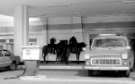 Mounted policemen at unidentified petrol station, c.1970s Mounted policemen at unidentified petrol station, c.1970s