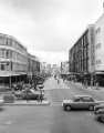The Moor from Furnival Gate showing (right) Debenhams, department store, and, rear, Lansdowne flats, c.1970s The Moor from Furnival Gate showing (right) Debenhams, department store, and, rear, Lansdowne flats, c.1970s