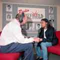 BBC Radio Sheffield during the World Student Games showing (left) Rony Robinson