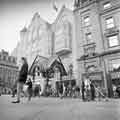 Fargate showing (centre) entrance to Orchard Square [Shopping Centre] and (right) No. 58 Dixons Ltd., photographical equipment, audiovisual and electronics store