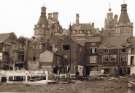 View: rb00025 Rear of properties on Norfolk Street prior to demolition showing (back) Town Hall