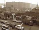 Shops on Broad Street showing (l.to r.) Granelli's, confectioners and ice cream makers; R. B. Bingham, provision merchants and W. Ogley, pet shop, (back) Park Hill Flats Shops on Broad Street showing (l.to r.) Granelli's, confectioners and ice cream makers; R. B. Bingham, provision merchants and W. Ogley, pet shop, (back) Park Hill Flats