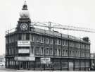 Moor Sale Rooms, Sheffield Thrift Centre (former premises of Newton Chambers Ltd.,Newton House, stove grate dealers), junction of (foreground) Furnival Gate and (left) Union Street Moor Sale Rooms, Sheffield Thrift Centre (former premises of Newton Chambers Ltd.,Newton House, stove grate dealers), junction of (foreground) Furnival Gate and (left) Union Street