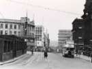 Fitzalan Square looking towards junction with High Street, Commercial Street and Haymarket