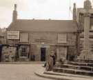 Old Cross Daggers Inn, No. 14, Market Square, Woodhouse showing (centre) Woodhouse stocks and (right) Market Cross