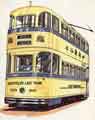 Sketch of Sheffield's last tram during Last Tram Week, 2nd October to 8th October, 1960 