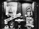 Window display for Ceylon tea, rock cakes and bread rolls in Brightside and Carbrook Co-operative Society store 