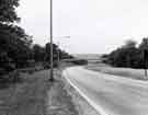 Footbridge over the Parkway at Handsworth looking West and showing (right) the edge of Bowden Housteads Wood 