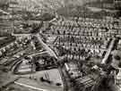 View: s46269 Aerial view of Ecclesall showing (top right) Banner Cross Hall, (top left) All Saints C. of E. Church, Ecclesall Road South and (centre left) Weetwood House