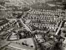 Aerial view of Ecclesall showing (top right) Banner Cross Hall, (top left) All Saints C. of E. Church, Ecclesall Road South and (centre left) Weetwood House