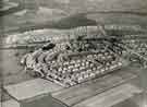 Aerial view of Shiregreen Estate under construction showing (bottom) Shirehall Road, Shirehall Crescent, (top) Wood Road, Sycamore House Road and Woolley Wood 