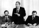 Sheffield visit to Donetsk [Ukraine, USSR] showing (1st left) Councillor David Blunkett