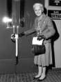 Mrs Kathleen Jones, JP., Lady Mayoress at the opening of the Anvil Civic Cinema (formerly The Cineplex), No. 21 Charter Square