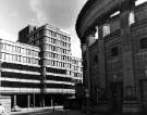 Rear of (right) Memorial Hall, City Hall and (left) Fountain Precinct, Balm Green
