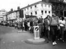 Health Service protest demonstration on Leopold Street at the corner of (right) Fargate