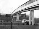 Connecting footbridge over M1 motorway, Woodall services looking west Connecting footbridge over M1 motorway, Woodall services looking west