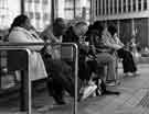 Sheffield Photographic Society Collection: Waiting for the bus on Arundel Gate Sheffield Photographic Society Collection: Waiting for the bus on Arundel Gate