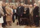 South Yorkshire County Council (SYCC). Unveiling of memorial to Sir Ron Ironmonger, Park Square showing (centre) Councillor David Blunkett and Lord Mayor of Sheffield, Councillor Roy Munn