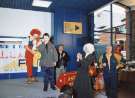 Performing clowns, Pond Street bus station, Sheffield [Transport] Interchange