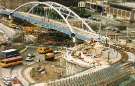 Construction of Park Square Supertram Bridge, c. 1992