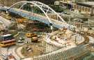 Construction of Park Square Supertram bridge, c. 1992