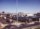 View: sypte00198 View from Harmer Lane of Pond Street Bus Station showing (top left) Sheffield Transport Interchange and Archway Centre and (centre) Heriot House, offices and Ponds Forge Sports Centre