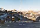 View: sypte00199 View from Harmer Lane of Pond Street bus station showing (centre) Sheffield Transport Interchange, Archway Centre and Royal Mail sorting office, (centre) Heriot House, offices and Ponds Forge Sports Centre