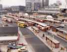 Pond Street Bus Station prior to renovation showing (top centre) Sheffield City Polytechnic