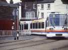 Stagecoach Supertram No. 111 approaching Upper Hanover Street from Glossop Road Stagecoach Supertram No. 111 approaching Upper Hanover Street from Glossop Road