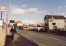 Level crossing and signal box, Worksop railway station Level crossing and signal box, Worksop railway station