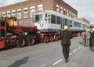 Arrival of Supertram at Nunnery Supertram Depot, off Woodbourn Road Arrival of Supertram at Nunnery Supertram Depot, off Woodbourn Road
