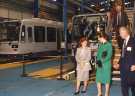 View: sypte00346 Visit of Princess Anne to open Supertram, Nunnery Supertram Depot, off Woodbourn Road