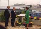 Visit of Princess Anne to open Supertram, Park Square Supertram Bridge
