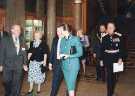 View: sypte00352 Visit of Princess Anne to open Supertram, Cutlers Hall, Church Street showing (second right) Councillor Ian Saunders, Lord Mayor