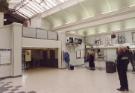 South Yorkshire Passenger Transport Executive (SYPTE). Station foyer showing (right) the ticket and information office and (top left) the footbridge, Sheffield Midland railway station
