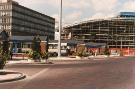 View: sypte00504 South Yorkshire Passenger Transport Executive (SYPTE). Sheffield Transport Interchange / Pond Street bus station showing (back left) Heriot House and (right) the construction of Ponds Forge Sports Centre