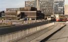 View: sypte00505 South Yorkshire Passenger Transport Executive (SYPTE). Buses on Harmer Lane showing (top left) Eric Mensforth Library and (back centre) Owen Building, Sheffield Polytechnic