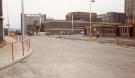 View: sypte00508 South Yorkshire Passenger Transport Executive (SYPTE). Construction of Sheffield Transport Interchange / Pond Street bus station showing (back) Sheaf House and (back centre) former Eric Mensforth Library, Sheffield Polytechnic