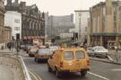 High Street looking towards the junction with (left) Haymarket, (right) Fitzalan Square and (centre) Commercial Street showing (right) Cooplands Ltd., bakers, No. 1 Fitzalan Square High Street looking towards the junction with (left) Haymarket, (right) Fitzalan Square and (centre) Commercial Street showing (right) Cooplands Ltd., bakers, No. 1 Fitzalan Square