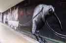 Street art by Phlegm at junction of The Moor and Rockingham Gate