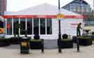View: t11642 World Snooker's Cue Zone marquee for the World Snooker Championships, Tudor Square