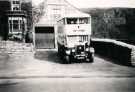 Bus at Norfolk Arms, Manchester Road, Hollow Meadows (at bottom of Onksley Lane, Fearney Hill, Hollow Meadows, Rivelin Side)